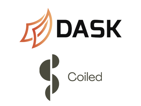 Dask and Coiled logos